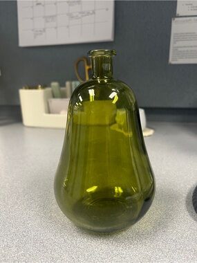 Green pear shaped vase
